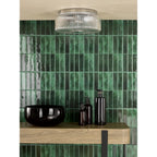 TWY5250 Twyman 3 Light Flush Polished Chrome and Ribbed Glass IP44