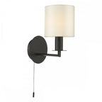TYL0722-LYR2615 Tyler Wall Light Matt Black With Shade