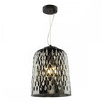 VAR0110 Varius Pendant Matt Black and Smoked Glass
