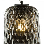 VAR0110 Varius Pendant Matt Black and Smoked Glass