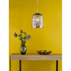 VAR0110 Varius Pendant Matt Black and Smoked Glass