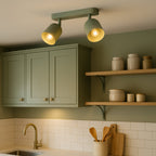44133 Tilston Steel Minimalist Dual Ceiling Spotlight Green