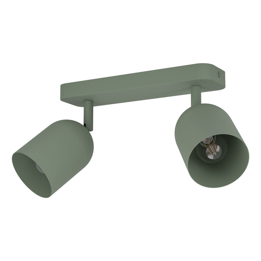 44133 Tilston Steel Minimalist Dual Ceiling Spotlight Green