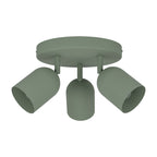 44134 Tilston Steel Minimalist Triple Ceiling Spotlight Green