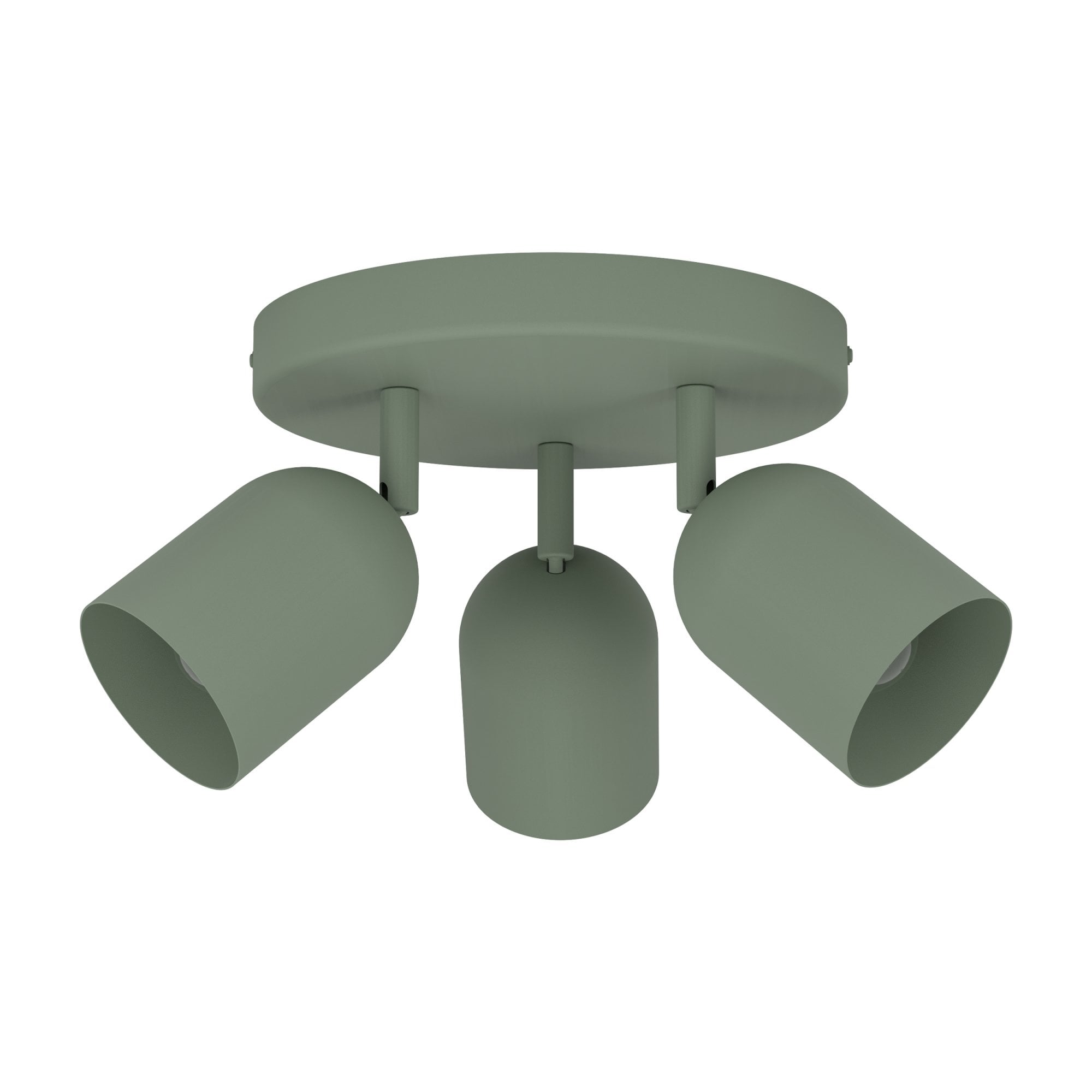 44134 Tilston Steel Minimalist Triple Ceiling Spotlight Green