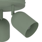 44134 Tilston Steel Minimalist Triple Ceiling Spotlight Green
