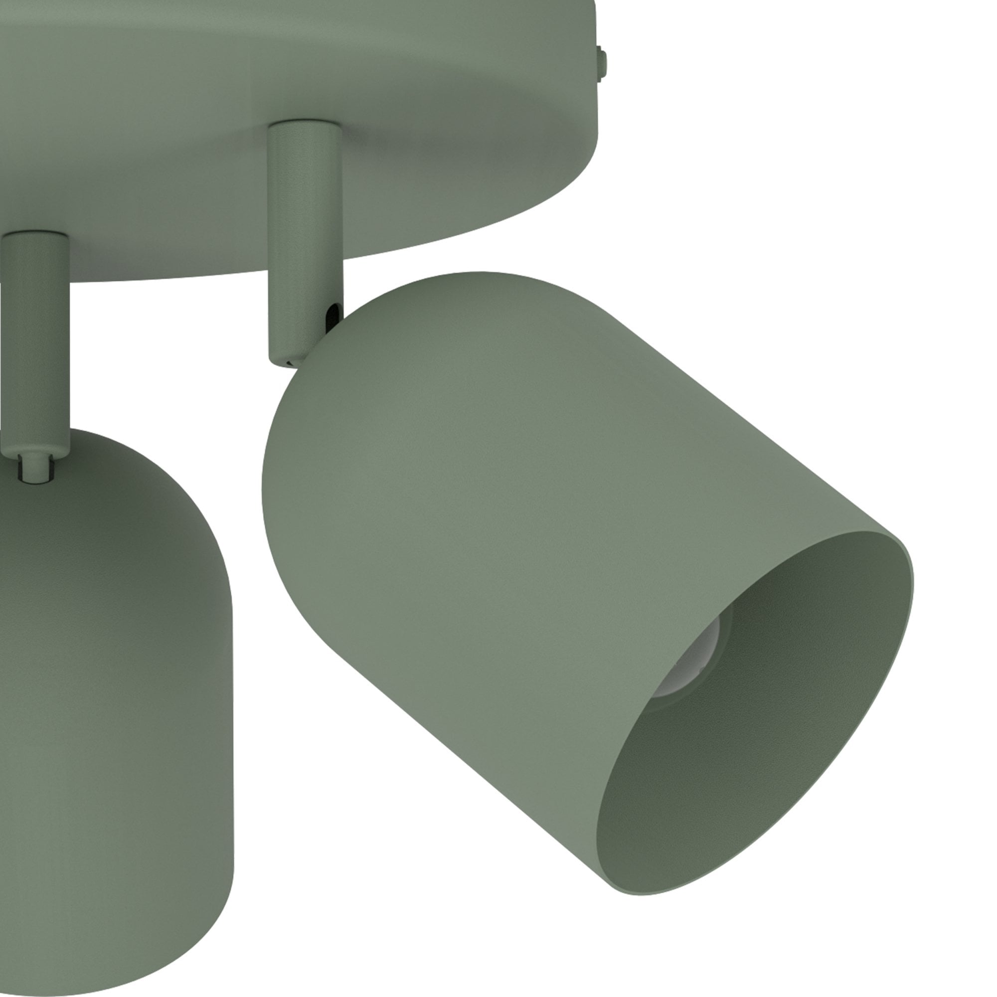 44134 Tilston Steel Minimalist Triple Ceiling Spotlight Green