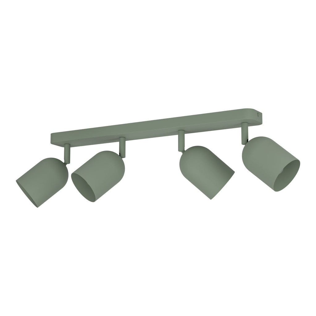 44135 Tilston Steel Minimalist 4-Light Ceiling Spotlight Green