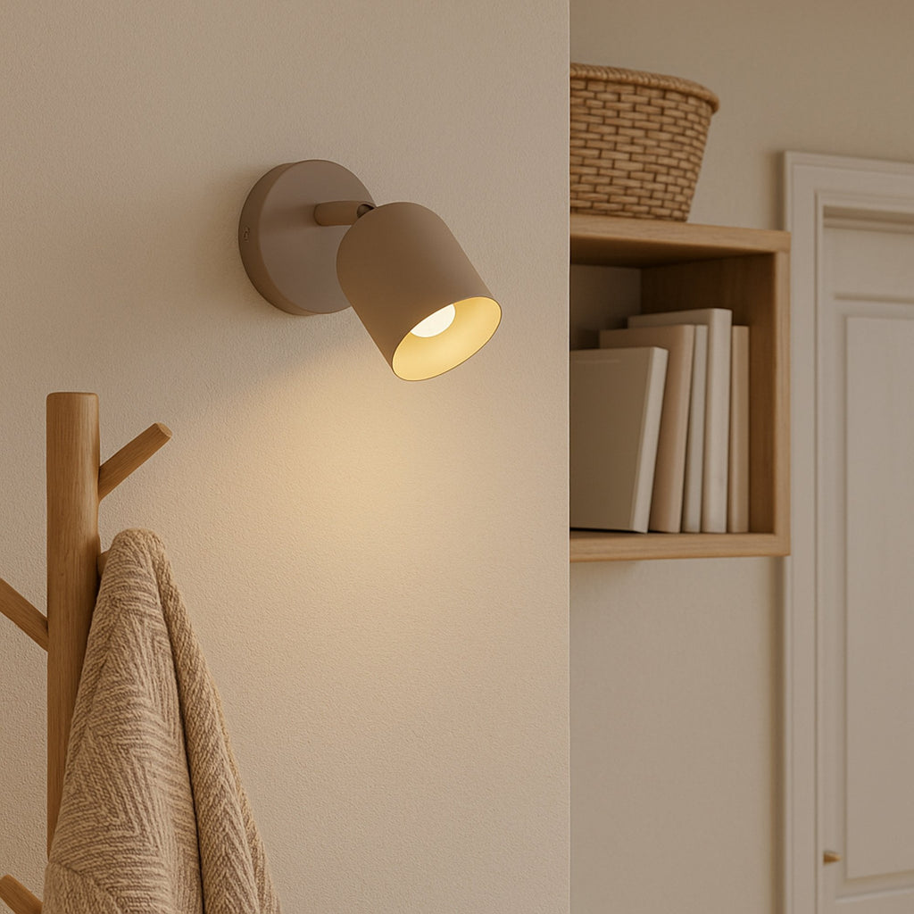 44161 Tilston Steel Minimalist Single Wall Spotlight Sandy