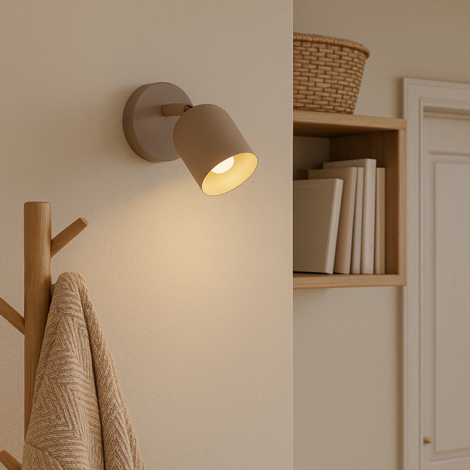 44161 Tilston Steel Minimalist Single Wall Spotlight Sandy
