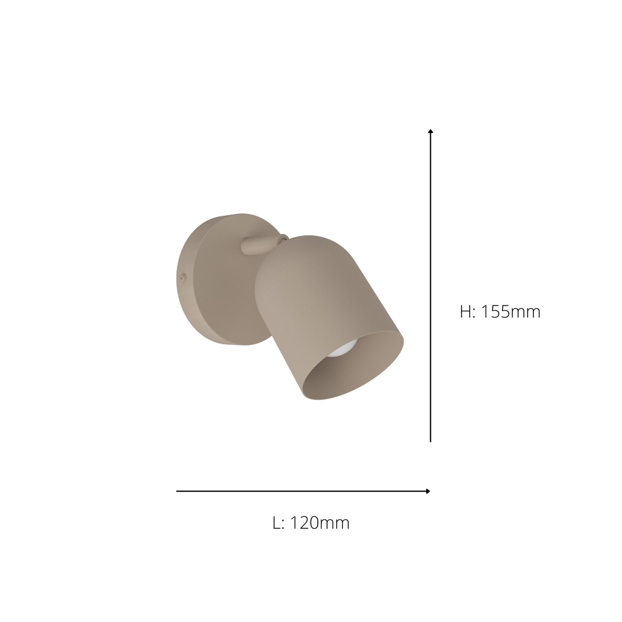 44161 Tilston Steel Minimalist Single Wall Spotlight Sandy
