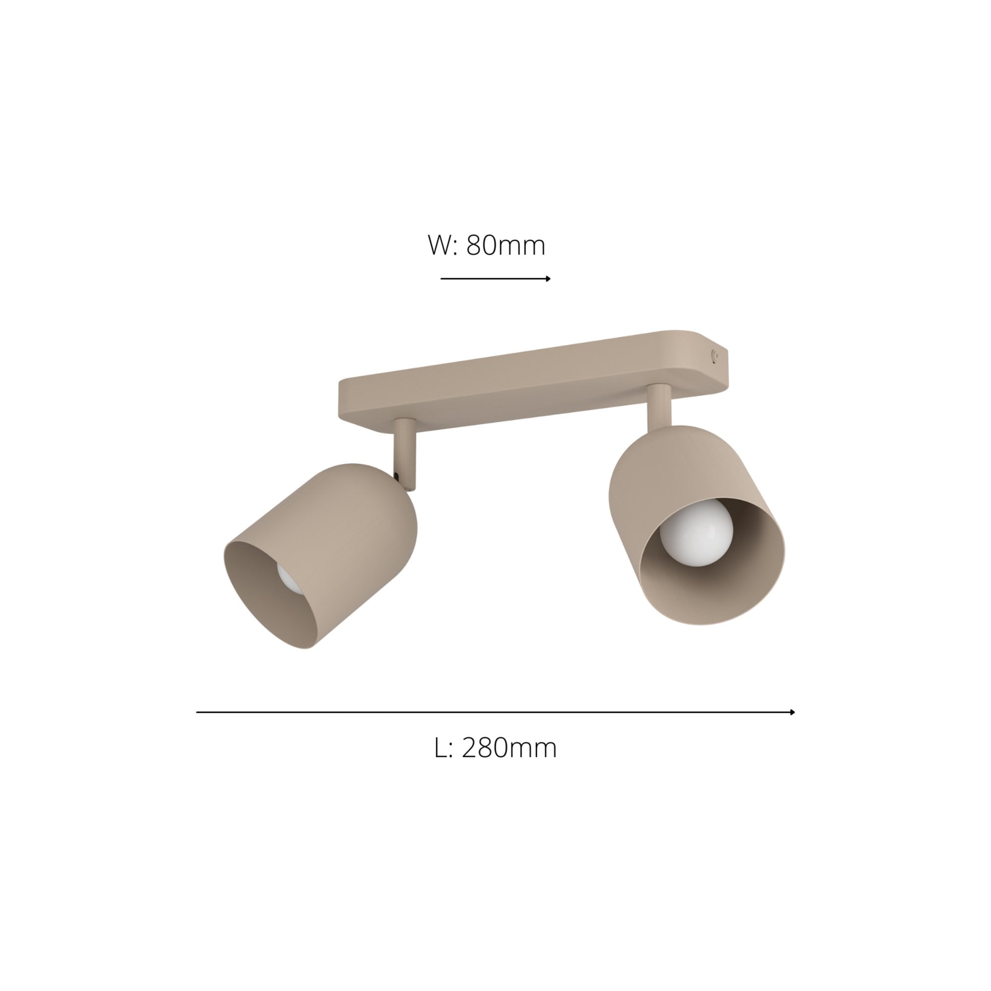 44162 Tilston Steel Minimalist Dual Ceiling Spotlight Sandy