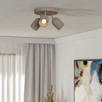 44163 Tilston Steel Minimalist Triple Ceiling Spotlight Sandy