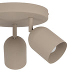 44163 Tilston Steel Minimalist Triple Ceiling Spotlight Sandy