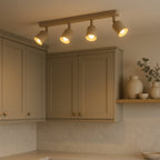 44164 Tilston Steel Minimalist 4-Light Ceiling Spotlight Sandy