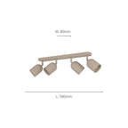 44164 Tilston Steel Minimalist 4-Light Ceiling Spotlight Sandy