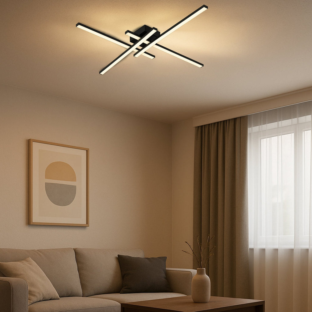 75824 Vascella Steel & Plastic LED Neutral White Modern Ceiling Light Square