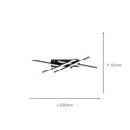 75825 Vascella Steel & Plastic LED Neutral White Modern Ceiling Light Rectangular