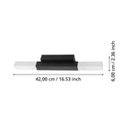 900617 Alcudia Metal & Plastic Bathroom Mirror Light Black