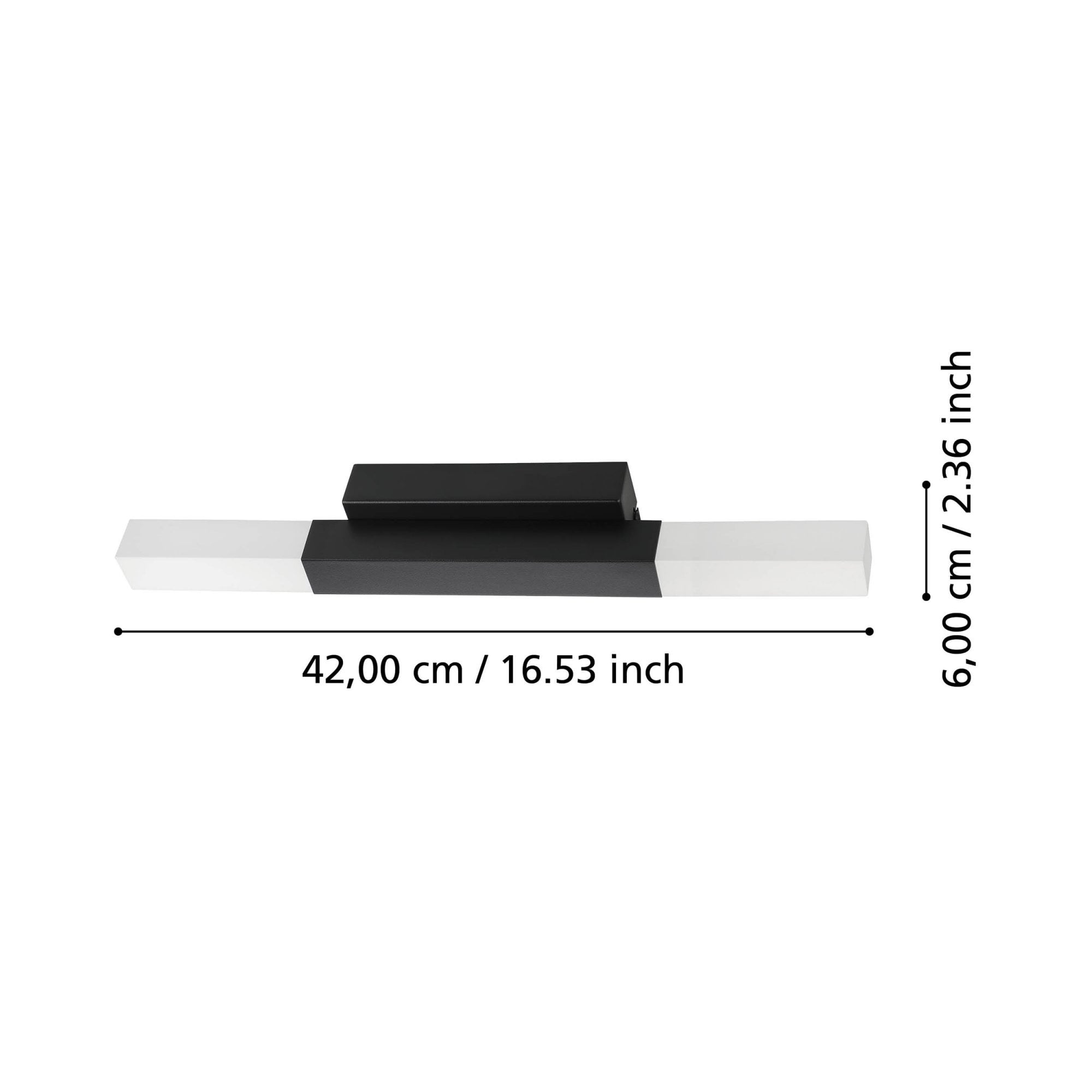 900617 Alcudia Metal & Plastic Bathroom Mirror Light Black