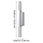 900618 Alcudia Metal & Plastic Bathroom Mirror Light Chrome