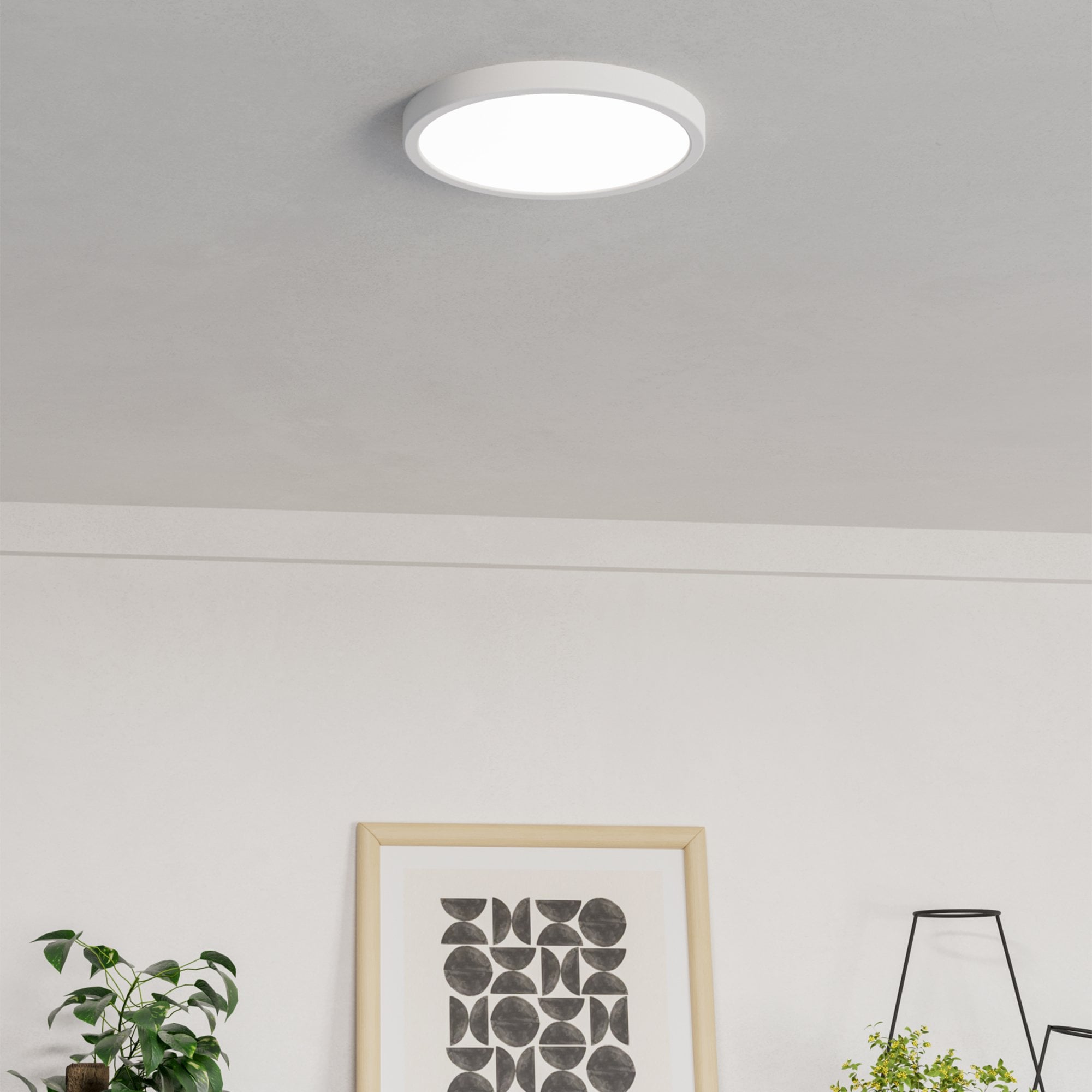 901308 Fueva 6 IP20 White Plastic Ceiling Light