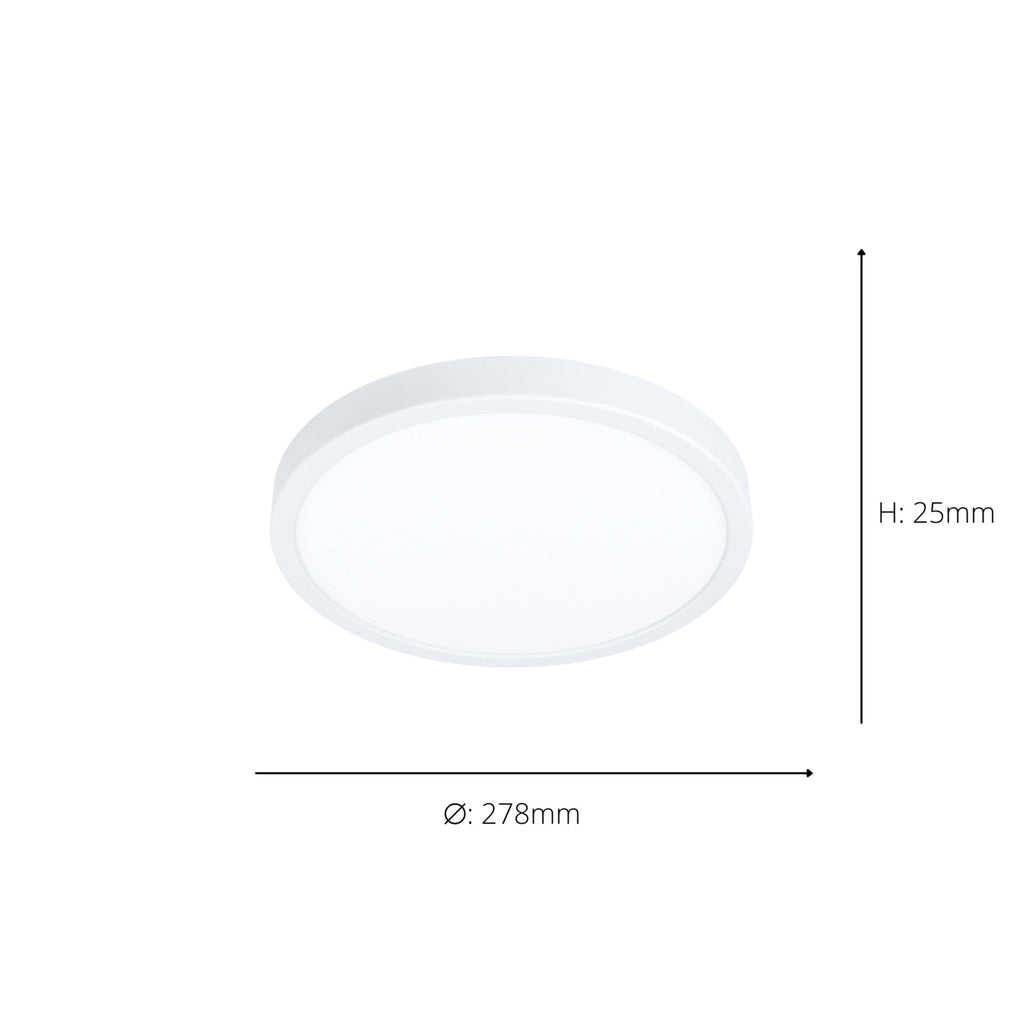 901308 Fueva 6 IP20 White Plastic Ceiling Light