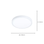 901308 Fueva 6 IP20 White Plastic Ceiling Light