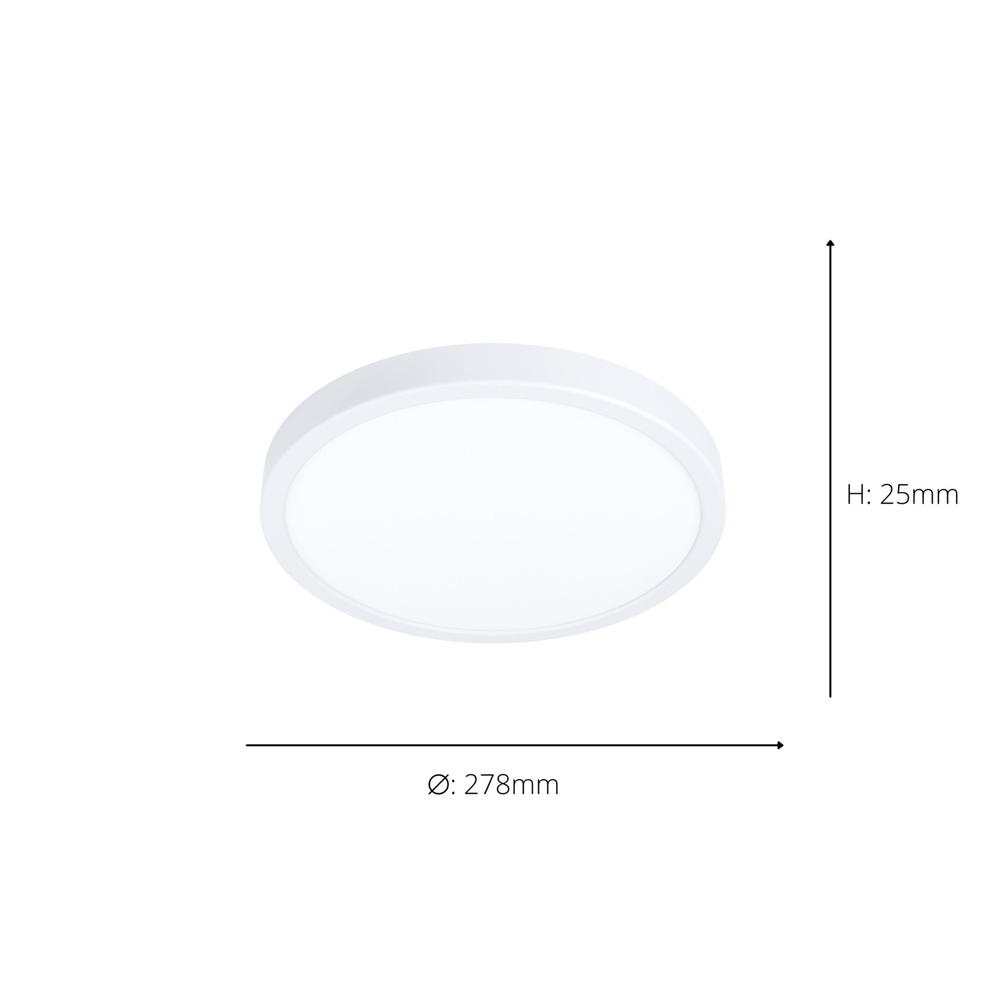 901308 Fueva 6 IP20 White Plastic Ceiling Light