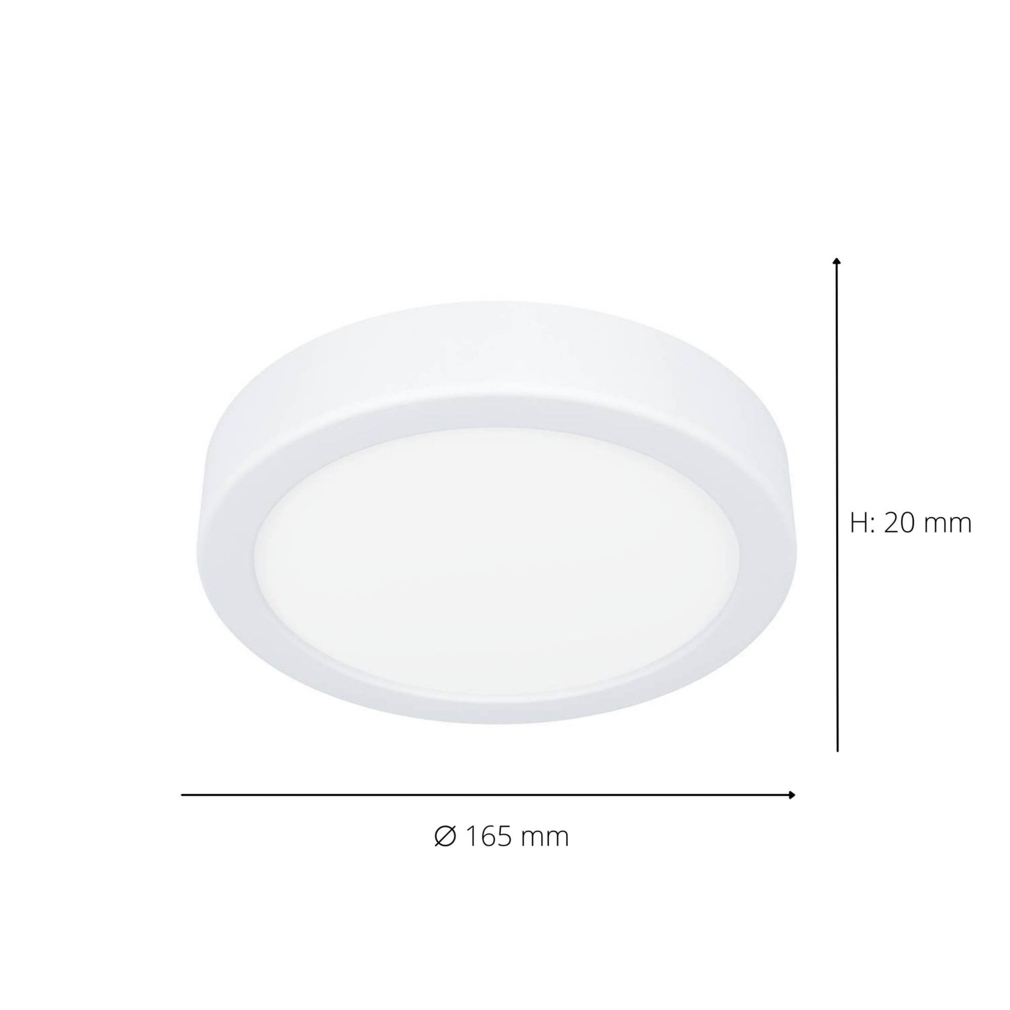 901332 Fueva 6 IP44 LED CCT Plastic Ceiling Light (D) 16.6cm White