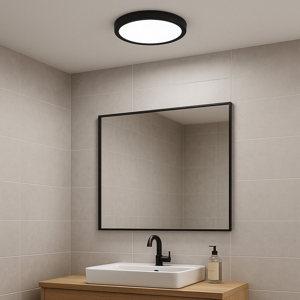 901373 Fueva 6-Z Smart Control RGB IP44 Plastic Ceiling Light 27.8cm Black