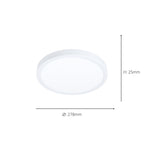 901377 Fueva 6-Z Smart Control RGB IP44 Plastic Ceiling Light 27.8cm White