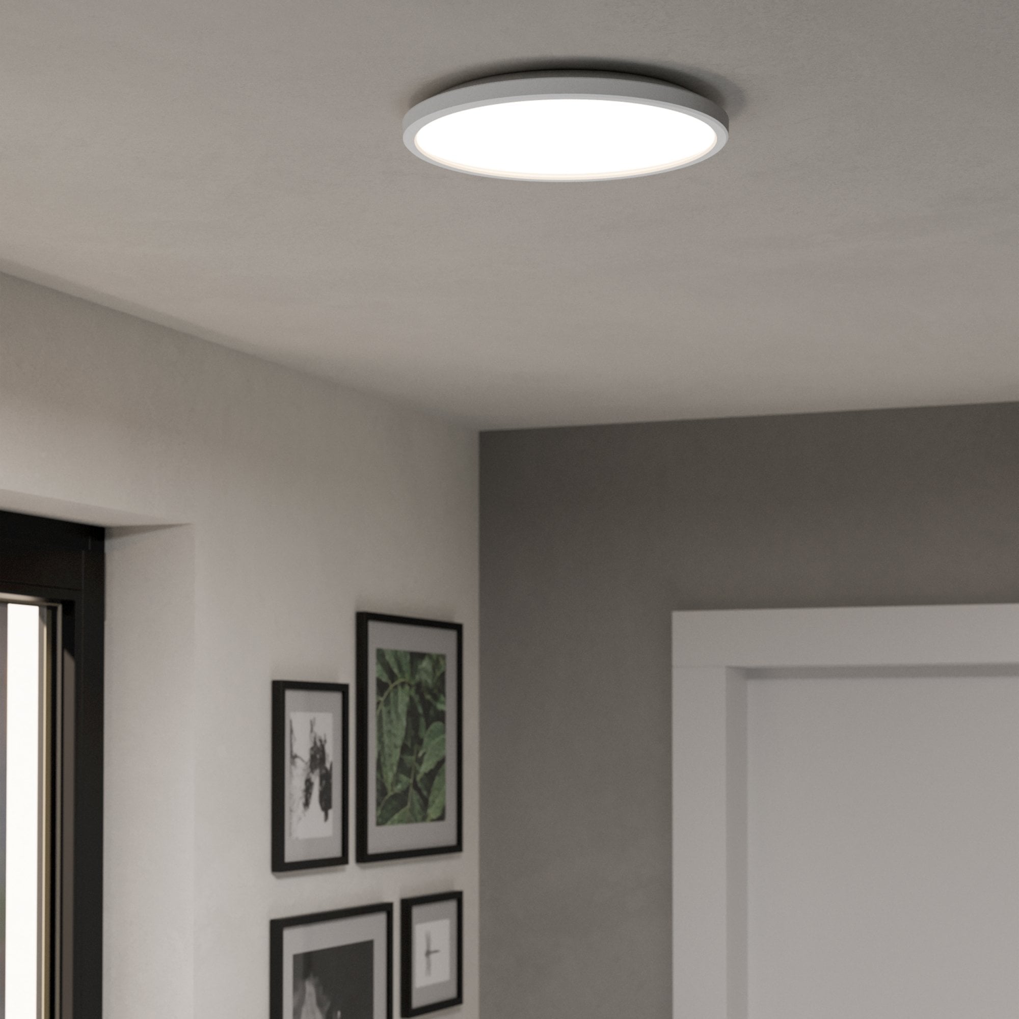 901471 Rovito-Z Round White Plastic Smart Control Colour Changing LED Ceiling Light (D) 30cm