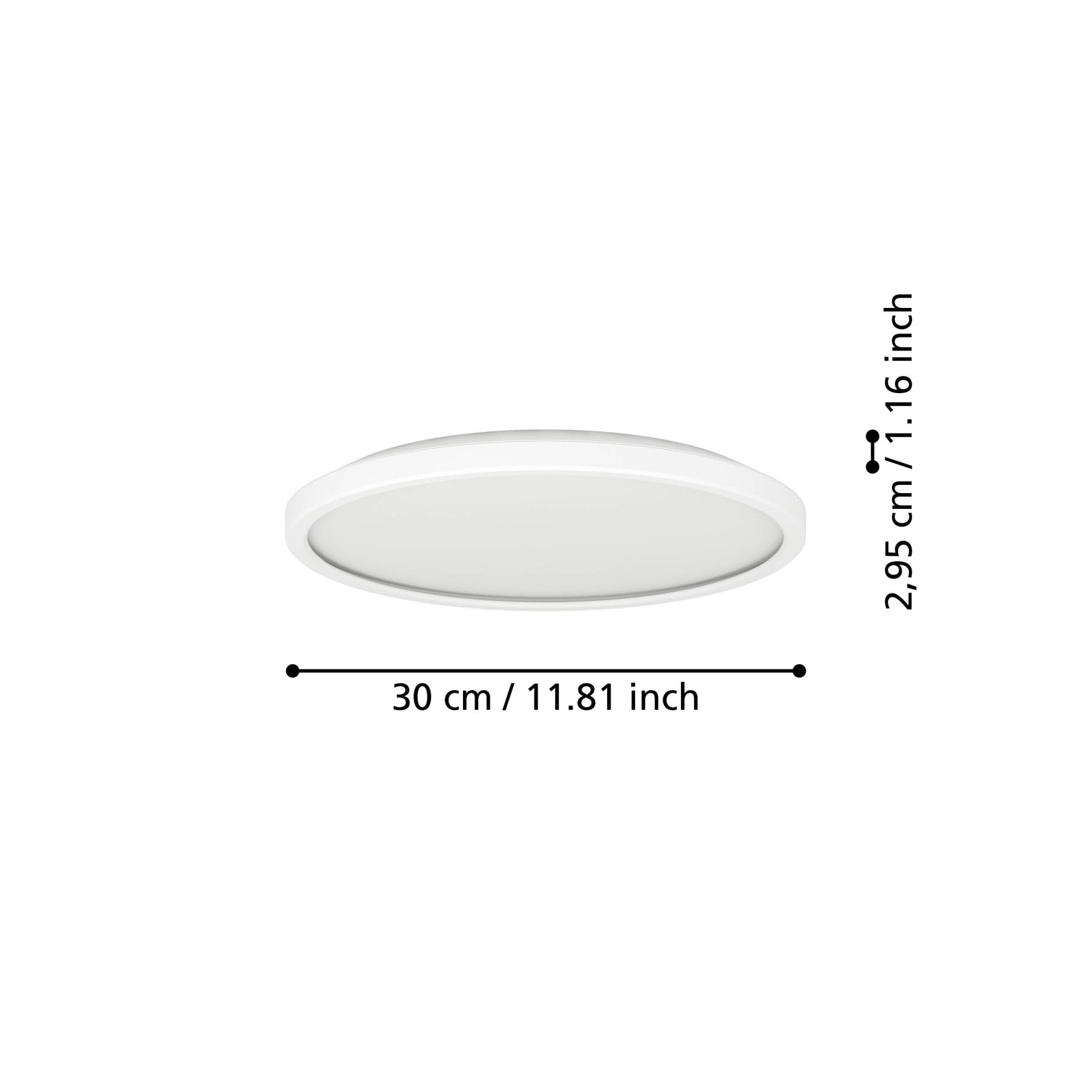 901471 Rovito-Z Round White Plastic Smart Control Colour Changing LED Ceiling Light (D) 30cm