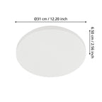 901525 Approdo Steel & Plastic LED Ceiling Light White