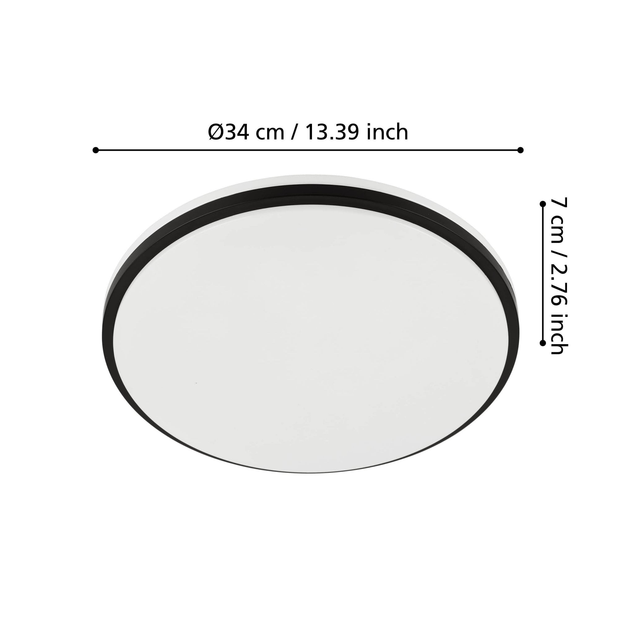 901529 Margidore Steel White & Black LED CCT IP54 Wall & Ceiling Light