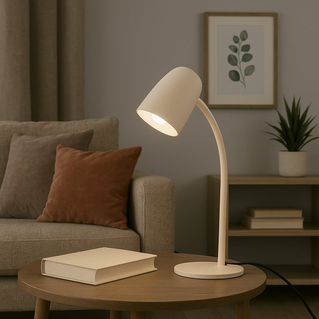 901829 Carlo Modern Steel Flexible Desk Lamp Sandy