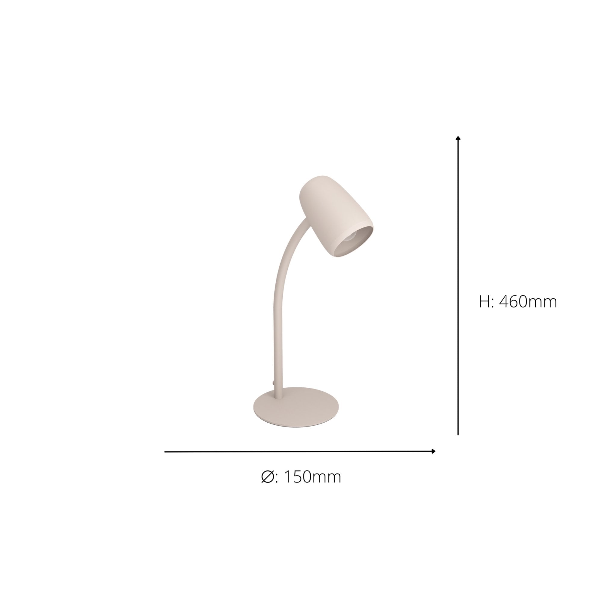 901829 Carlo Modern Steel Flexible Desk Lamp Sandy