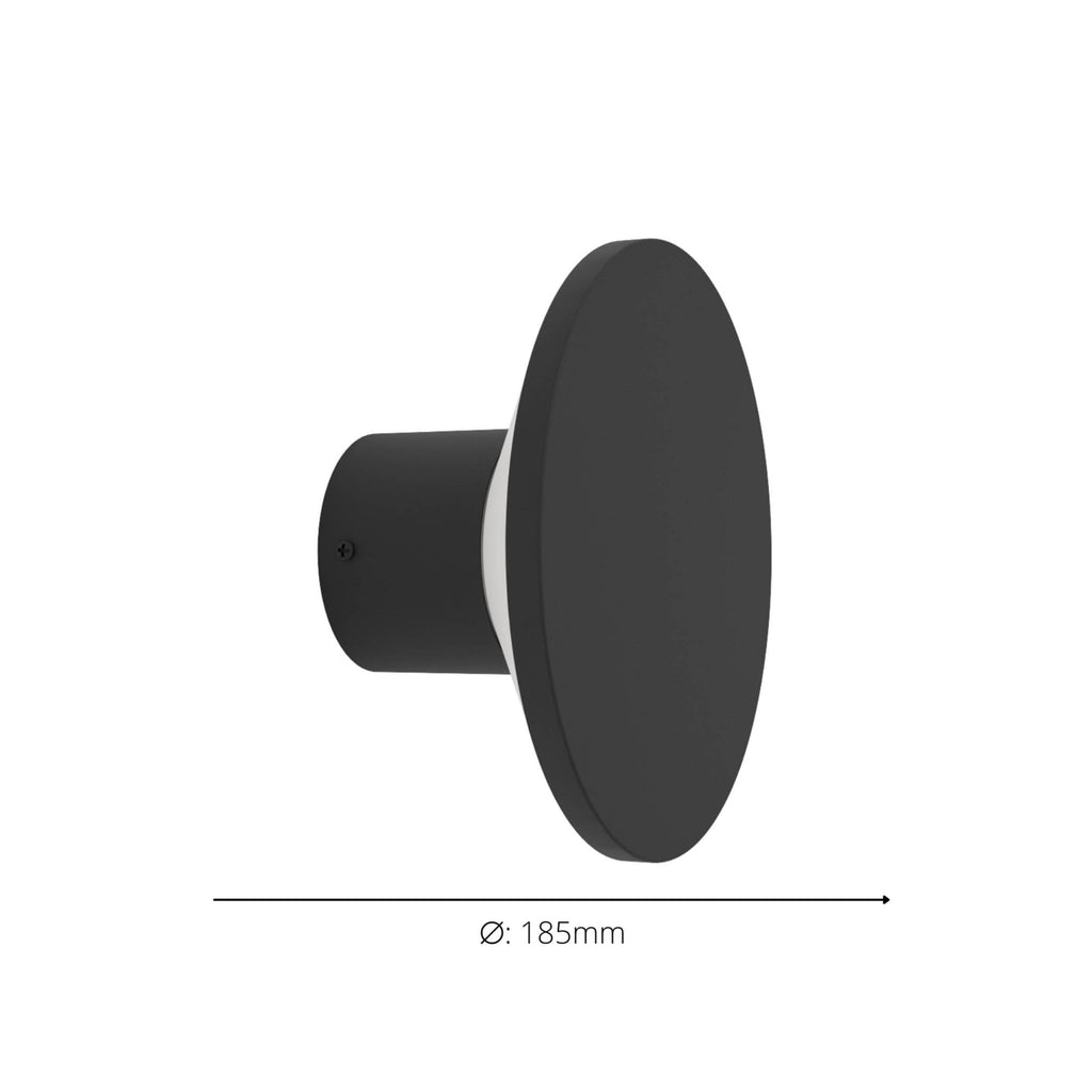 901839 Rigosa Modern LED Black Steel Outdoor Wall Light