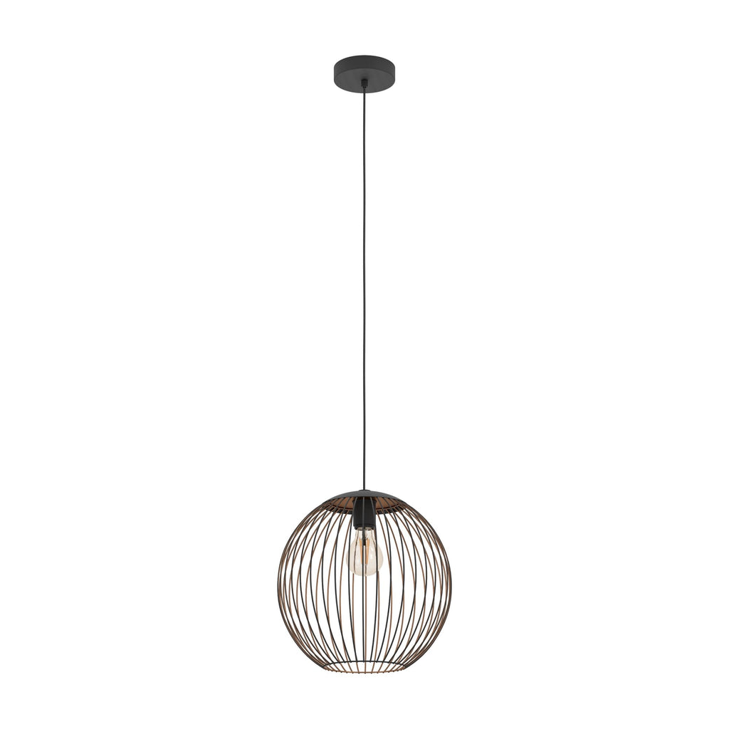 901868 Almanzora Black & Copper Wire Modern Steel Pendant