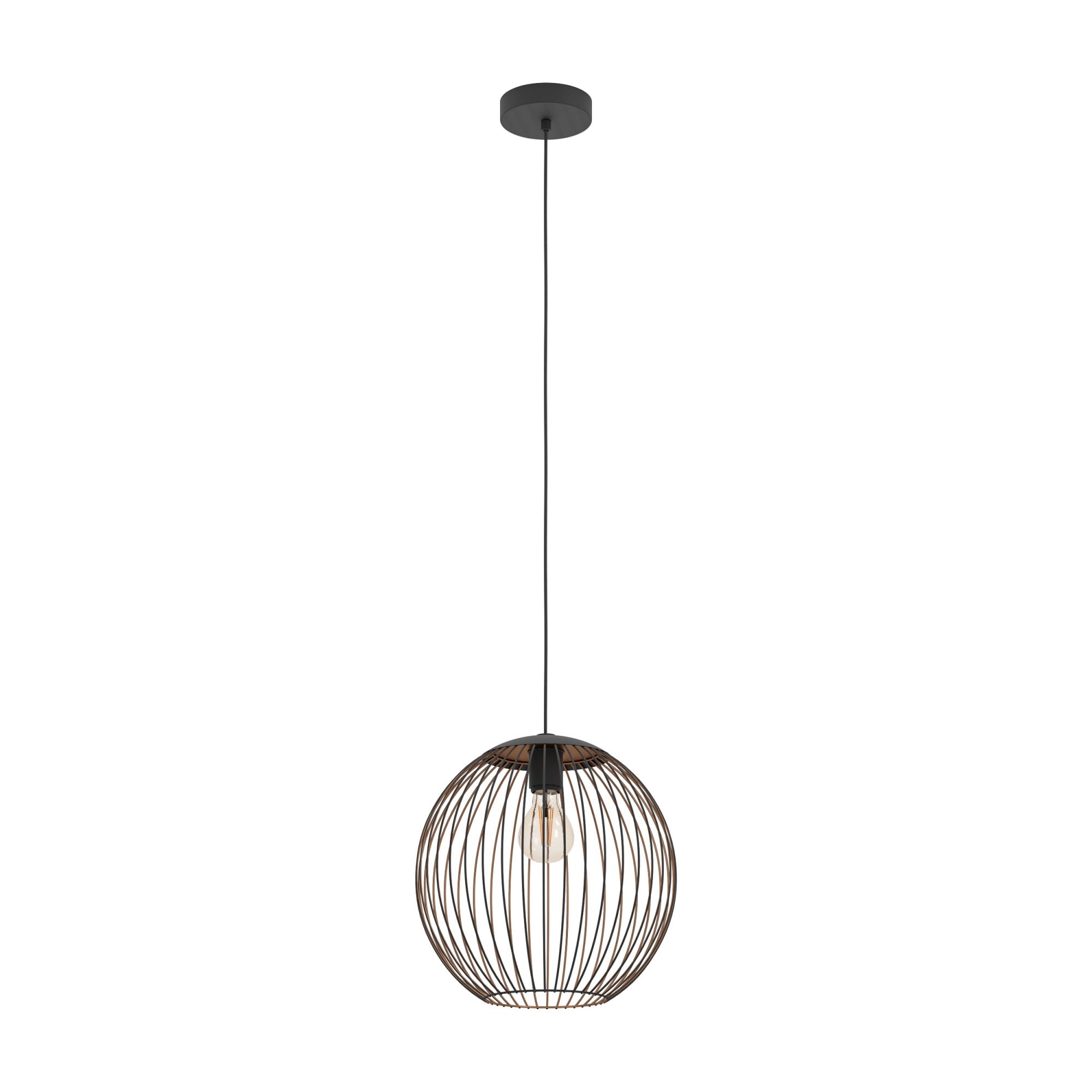 901868 Almanzora Black & Copper Wire Modern Steel Pendant