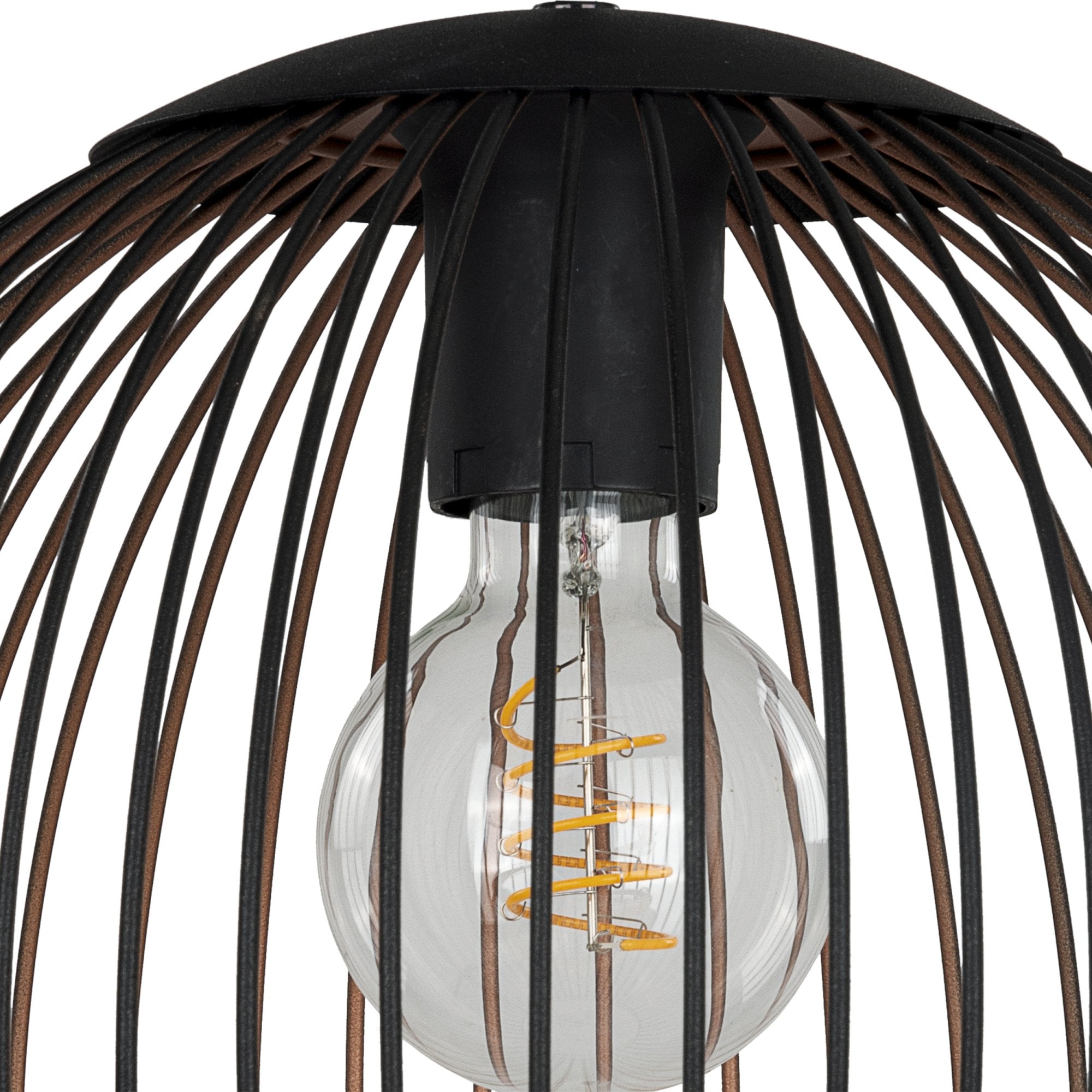 901868 Almanzora Black & Copper Wire Modern Steel Pendant