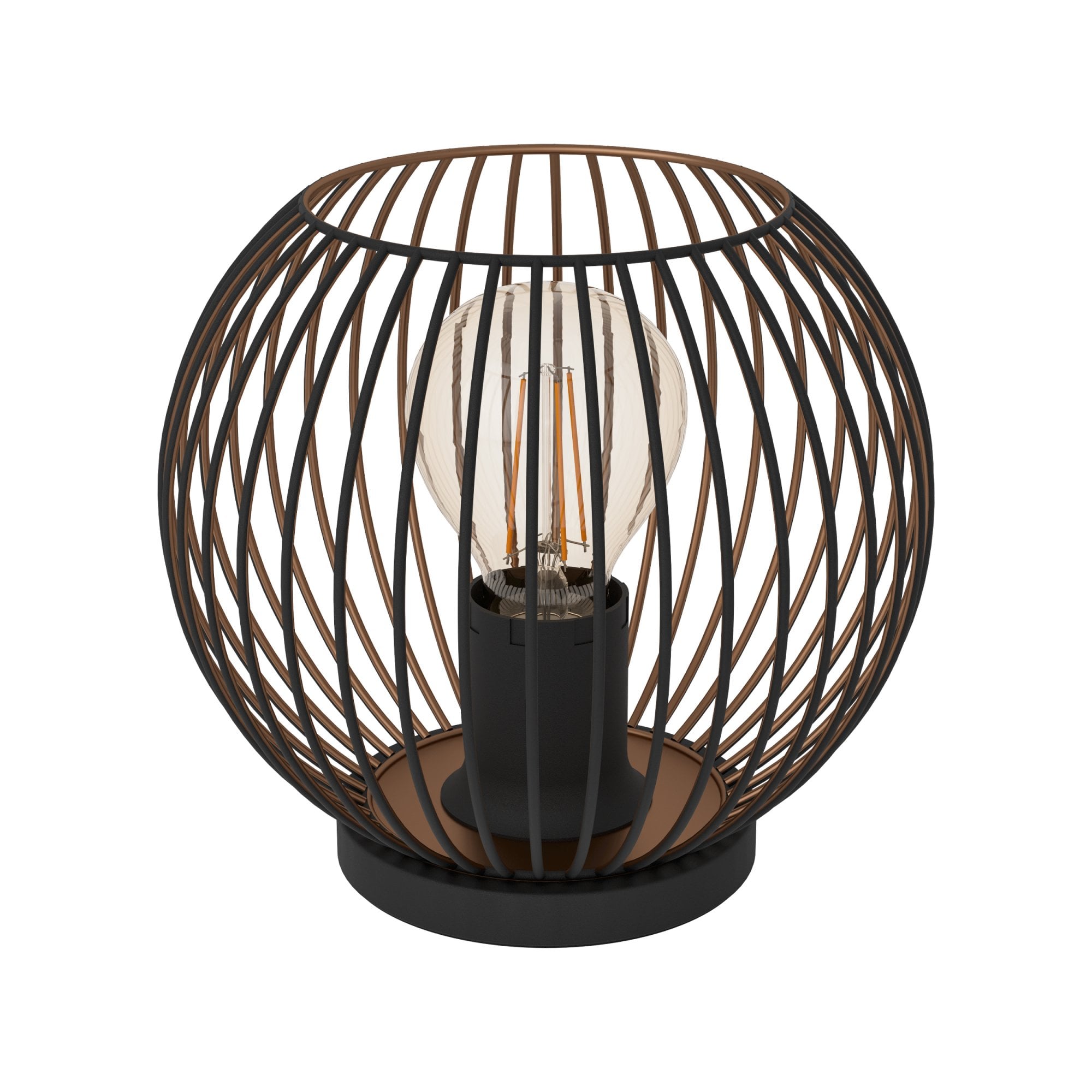 Almanzora Black & Copper Wire Modern Steel Table  Lamp