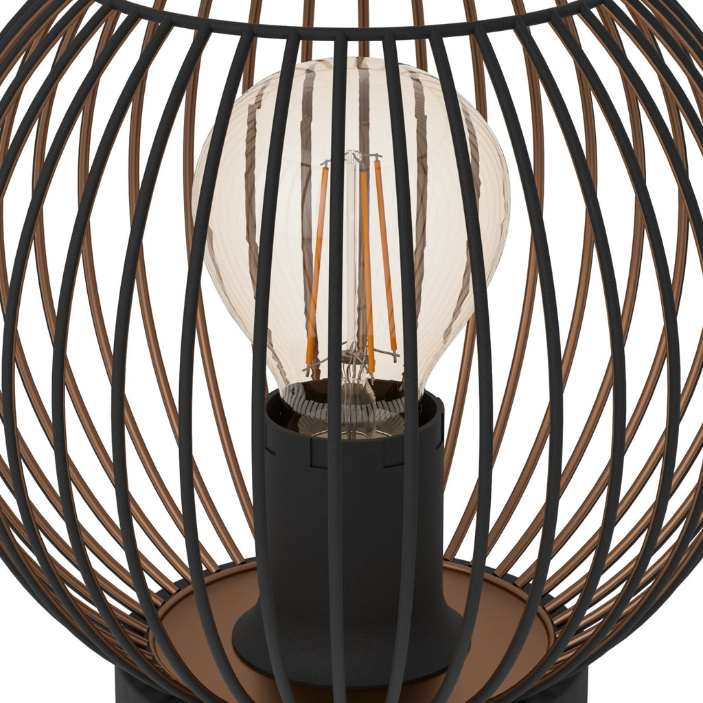 901872 Almanzora Black & Copper Wire Modern Steel Table Lamp