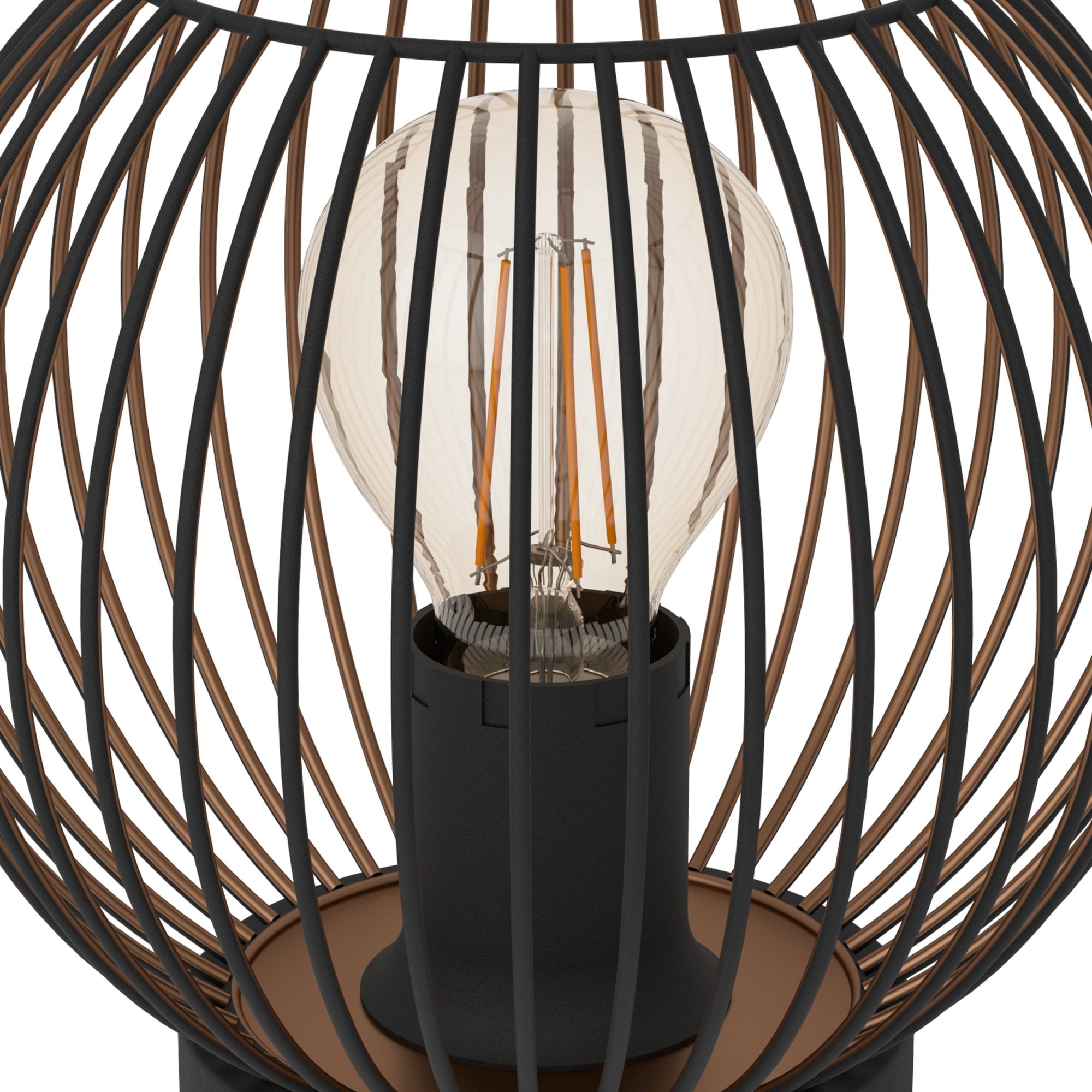 Almanzora Black & Copper Wire Modern Steel Table  Lamp