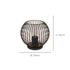 901872 Almanzora Black & Copper Wire Modern Steel Table Lamp