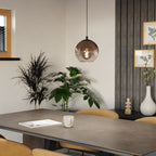 901923 Ariscani 1 Copper Ombre Effect Glass Single Pendant