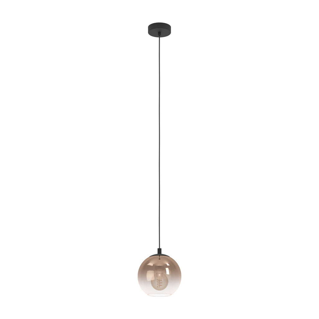 901923 Ariscani 1 Copper Ombre Effect Glass Single Pendant