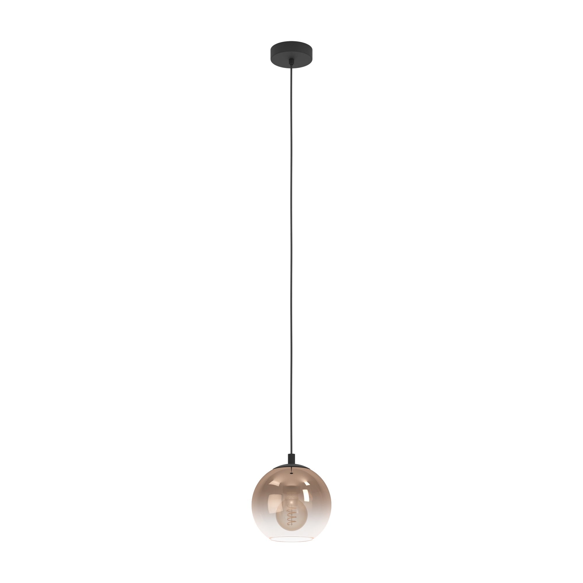 901923 Ariscani 1 Copper Ombre Effect Glass Single Pendant