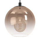 901923 Ariscani 1 Copper Ombre Effect Glass Single Pendant